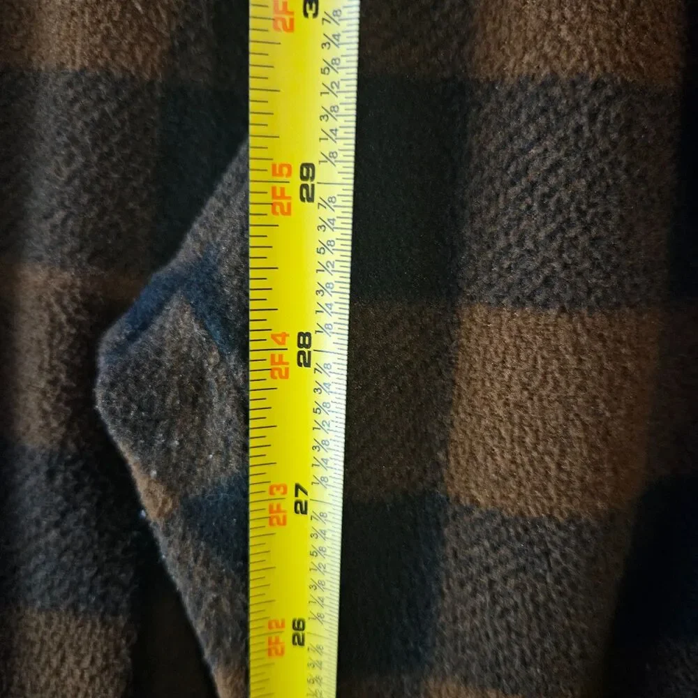 Skims Fleece Brown Plaid 2 peice Pajamas Size Large